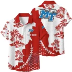 Middle Tennessee Blue Raiders Hawaiian Shirt Premium Lightweight Waffle Knit Personalize Name