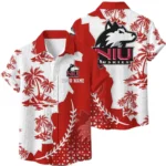 Northern Illinois Huskies Hawaiian Shirt Premium Lightweight Waffle Knit Personalize Name