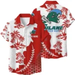 Tulane Green Wave Hawaiian Shirt Premium Lightweight Waffle Knit Personalize Name