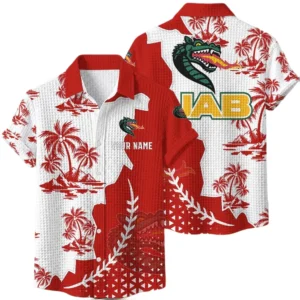 UAB Blazers Hawaiian Shirt Premium Lightweight Waffle Knit Personalize Name