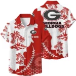 Georgia Bulldogs Hawaiian Shirt Premium Lightweight Waffle Knit Personalize Name