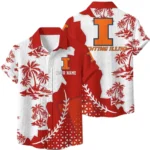 Illinois Fighting Illini Hawaiian Shirt Premium Lightweight Waffle Knit Personalize Name