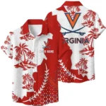Virginia Cavaliers Hawaiian Shirt Premium Lightweight Waffle Knit Personalize Name