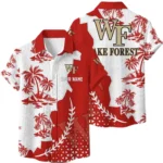 Wake Forest Demon Deacons Hawaiian Shirt Premium Lightweight Waffle Knit Personalize Name