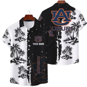 Auburn Tigers Hawaiian Shirt Premium Lightweight Waffle Knit Customize Name