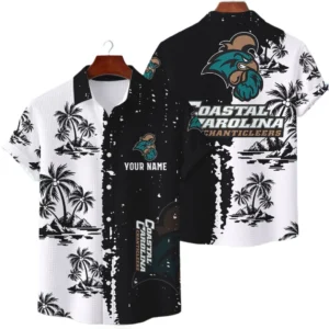 Coastal Carolina Chanticleers Hawaiian Shirt Premium Lightweight Waffle Knit Customize Name