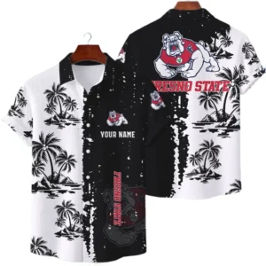 Fresno State Bulldogs Hawaiian Shirt Premium Lightweight Waffle Knit Customize Name