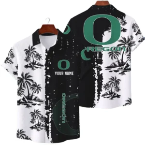 Oregon Ducks Hawaiian Shirt Waffle Knit Material Options 2027 Personalize Name