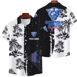 Georgia State Panthers Hawaiian Shirt Premium Lightweight Waffle Knit Customize Name
