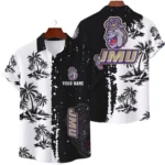 James Madison Dukes Hawaiian Shirt Premium Lightweight Waffle Knit Customize Name