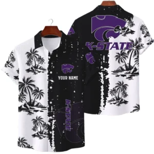 Kansas State Wildcats Hawaiian Shirt Premium Lightweight Waffle Knit Customize Name