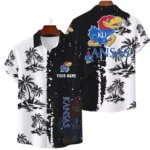 Kansas Jayhawks Hawaiian Shirt Premium Lightweight Waffle Knit Customize Name