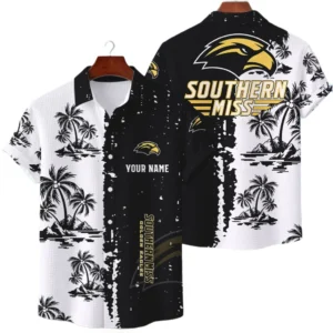 Southern Miss Golden Eagles Hawaiian Shirt Waffle Knit Material Options 2027 Personalize Name