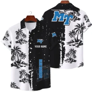 Middle Tennessee Blue Raiders Hawaiian Shirt Premium Lightweight Waffle Knit Customize Name