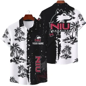 Northern Illinois Huskies Hawaiian Shirt Waffle Knit Material Options 2027 Personalize Name