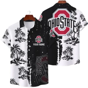 Ohio State Buckeyes Hawaiian Shirt Waffle Knit Material Options 2027 Personalize Name