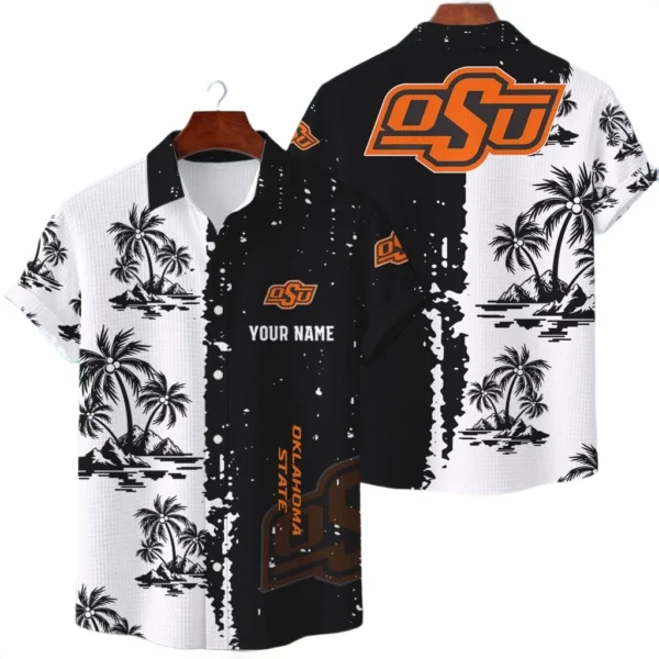 Oklahoma State Cowboys Hawaiian Shirt Waffle Knit Material Options 2027 Personalize Name