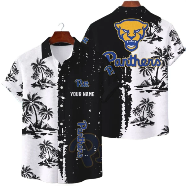 Pittsburgh Panthers Hawaiian Shirt Waffle Knit Material Options 2027 Personalize Name
