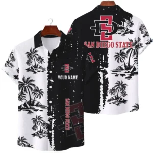 San Diego State Aztecs Hawaiian Shirt Waffle Knit Material Options 2027 Personalize Name