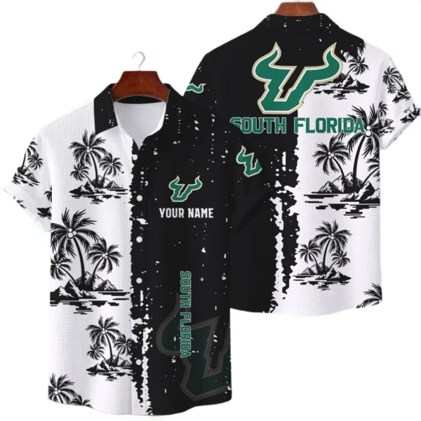 South Florida Bulls Hawaiian Shirt Waffle Knit Material Options 2027 Personalize Name