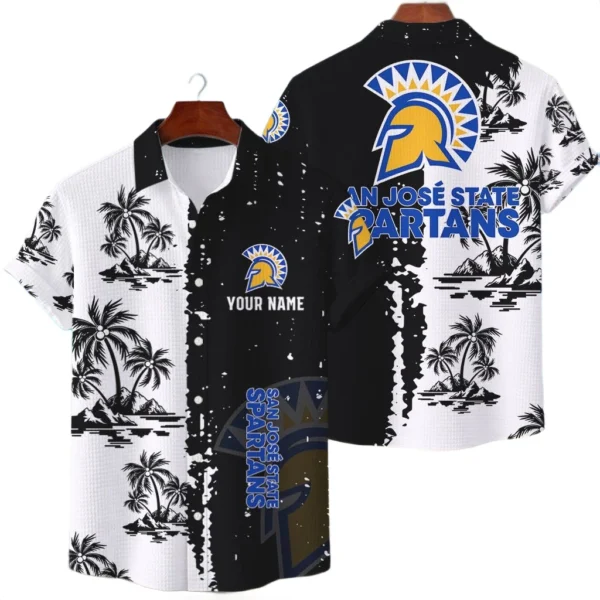San Jose State Spartans Hawaiian Shirt Waffle Knit Material Options 2027 Personalize Name