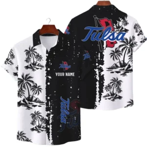 Tulsa Golden Hurricane Hawaiian Shirt Waffle Knit Material Options 2027 Personalize Name