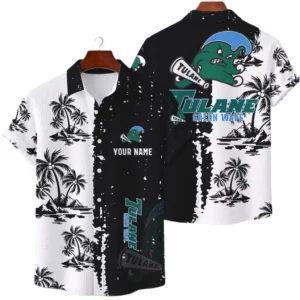 Tulane Green Wave Hawaiian Shirt Waffle Knit Material Options 2027 Personalize Name