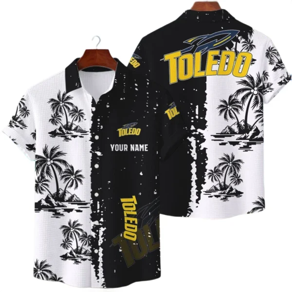 Toledo Rockets Hawaiian Shirt Waffle Knit Material Options 2027 Personalize Name