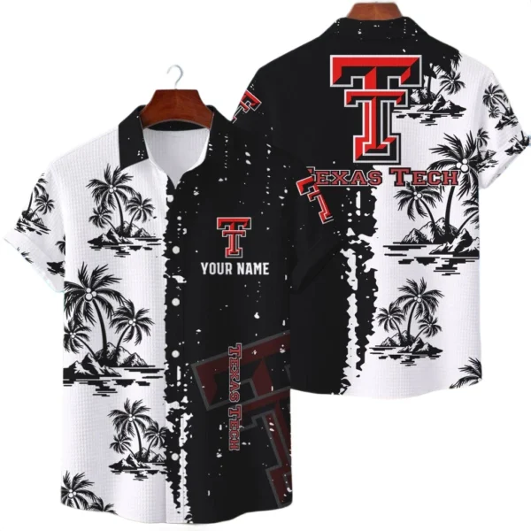 Texas Tech Red Raiders Hawaiian Shirt Waffle Knit Material Options 2027 Personalize Name