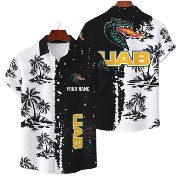 UAB Blazers Hawaiian Shirt Waffle Knit Material Options 2027 Personalize Name