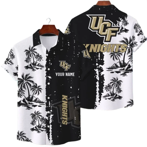 UCF Knights Hawaiian Shirt Waffle Knit Material Options 2027 Personalize Name