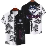 UConn Huskies Hawaiian Shirt Waffle Knit Material Options 2027 Personalize Name