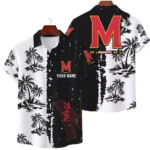 Maryland Terrapins Hawaiian Shirt Premium Lightweight Waffle Knit Customize Name
