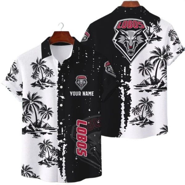 New Mexico Lobos Hawaiian Shirt Waffle Knit Material Options 2027 Personalize Name