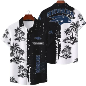 Nevada Wolf Pack Hawaiian Shirt Waffle Knit Material Options 2027 Personalize Name