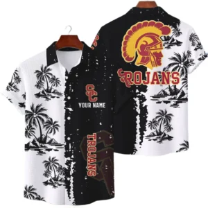 USC Trojans Hawaiian Shirt Waffle Knit Material Options 2027 Personalize Name