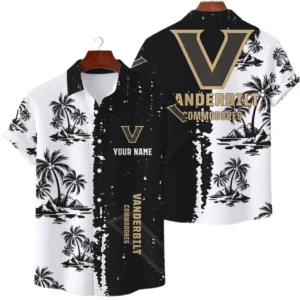 Vanderbilt Commodores Hawaiian Shirt Waffle Knit Material Options 2027 Personalize Name