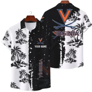 Virginia Cavaliers Hawaiian Shirt Waffle Knit Material Options 2027 Personalize Name