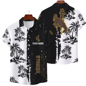 Wyoming Cowboys Hawaiian Shirt Waffle Knit Material Options 2027 Personalize Name