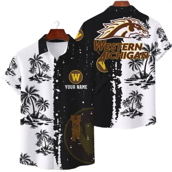 Western Michigan Broncos Hawaiian Shirt Waffle Knit Material Options 2027 Personalize Name