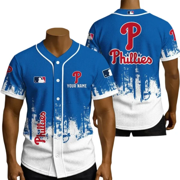 Philadelphia Phillies Baseball Jersey Waffle Knit Premium Lightweight Breathable 2027 Personalize Name