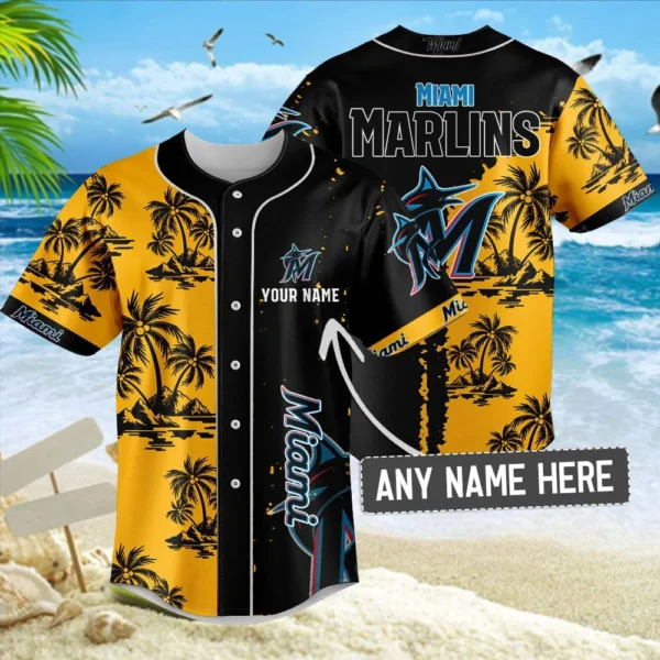 Miami Marlins Baseball Jersey Personalize Name New Limited