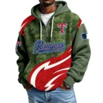 Texas Rangers Men's Waffle Knit Hoodie Quarter Zip New 2026 Limited