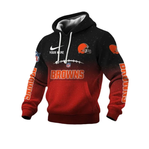 Cleveland Browns Pullover Hoodie Men’s Waffle Knit Limited Personalize Name