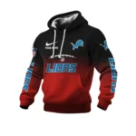 Detroit Lions Pullover Hoodie Men’s Waffle Knit Limited Personalize Name