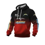 Los Angeles Chargers Pullover Hoodie Men’s Waffle Knit Limited Personalize Name