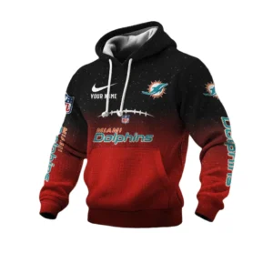 Miami Dolphins Pullover Hoodie Men’s Waffle Knit Limited Personalize Name