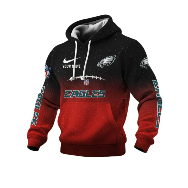 Philadelphia Eagles Pullover Hoodie Men’s Waffle Knit Limited Personalize Name