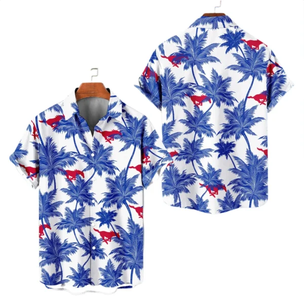 SMU Mustangs Hawaiian Shirt 2027 Premium Material Options Limited Edition