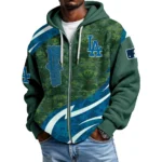 Los Angeles Dodgers Full Zip-Up Hoodie Waffle Knit 2027 Limited